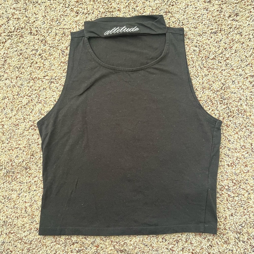 Bershka black Crop Top